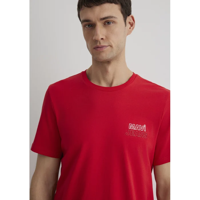 Mavi 066841-33099 Mavi Jeans Baskılı Kırmızı Tişört