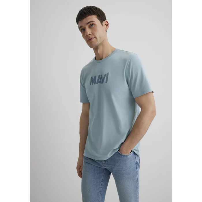 Mavi 066846-70838 Mavi Logo Baskılı Mavi Tişört