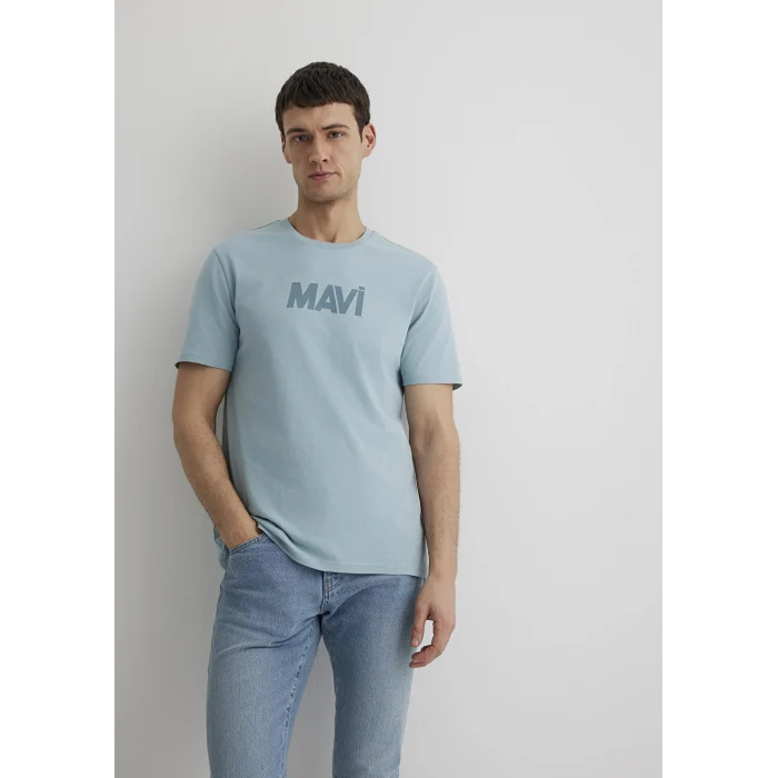 Mavi 066846-70838 Mavi Logo Baskılı Mavi Tişört