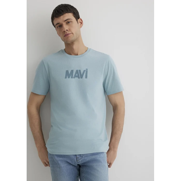 Mavi 066846-70838 Mavi Logo Baskılı Mavi Tişört