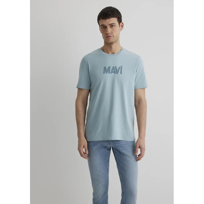 Mavi 066846-70838 Mavi Logo Baskılı Mavi Tişört