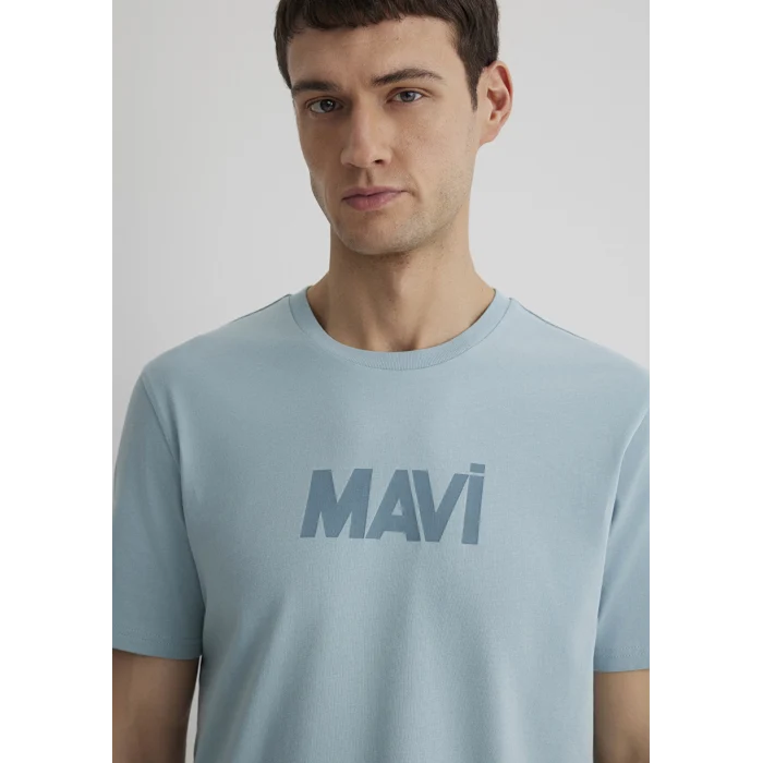 Mavi 066846-70838 Mavi Logo Baskılı Mavi Tişört