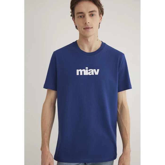 Mavi 067153-70722 Miav Baskılı Lacivert Tişört