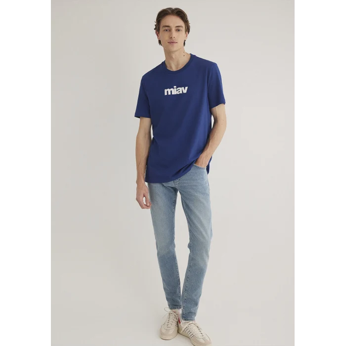 Mavi 067153-70722 Miav Baskılı Lacivert Tişört