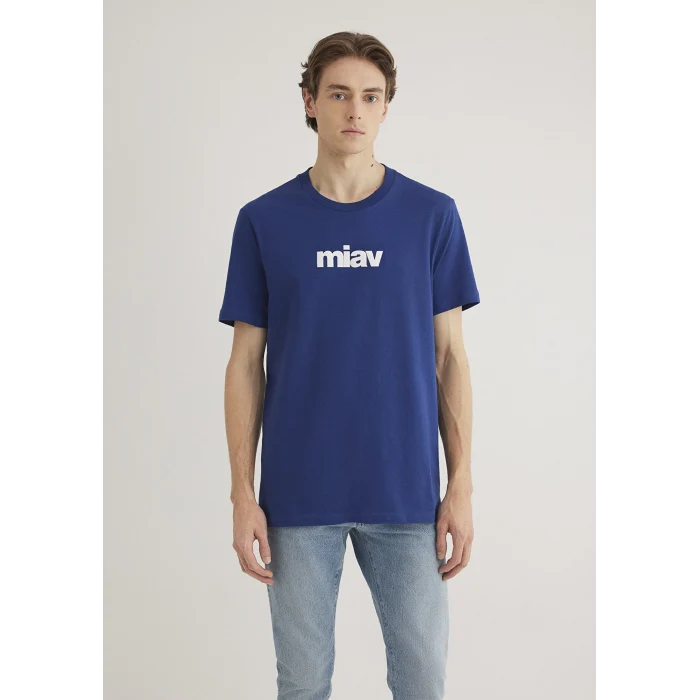 Mavi 067153-70722 Miav Baskılı Lacivert Tişört