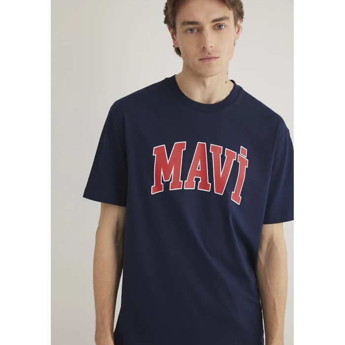 Mavi 0611711-84371 Mavi Logo Baskılı Lacivert Tişört