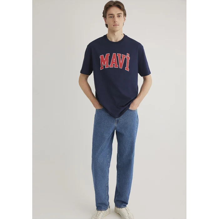 Mavi 0611711-84371 Mavi Logo Baskılı Lacivert Tişört
