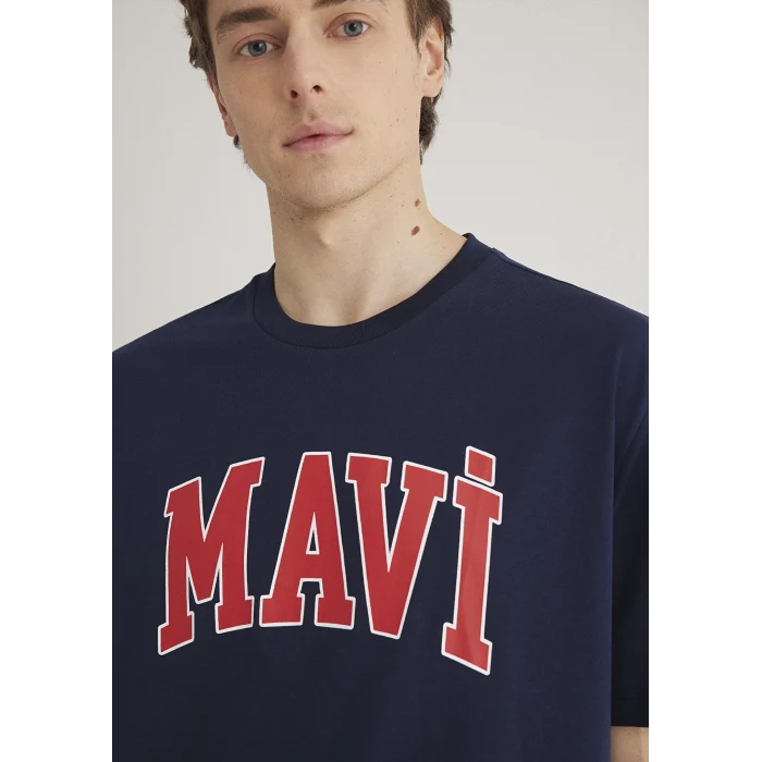 Mavi 0611711-84371 Mavi Logo Baskılı Lacivert Tişört