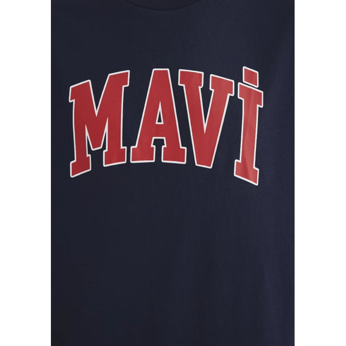 Mavi 0611711-84371 Mavi Logo Baskılı Lacivert Tişört