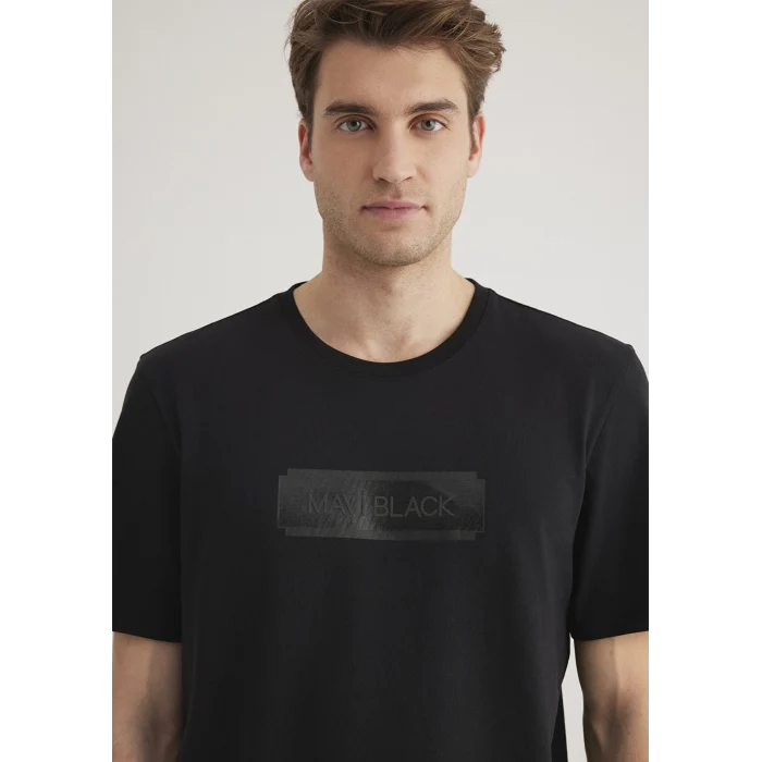 Mavi 0612528-900 Mavi Black Baskılı Siyah Tişört