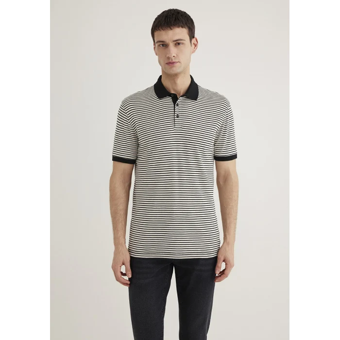 Mavi 0611843-70055 Mavi Black Çizgili Polo Tişört
