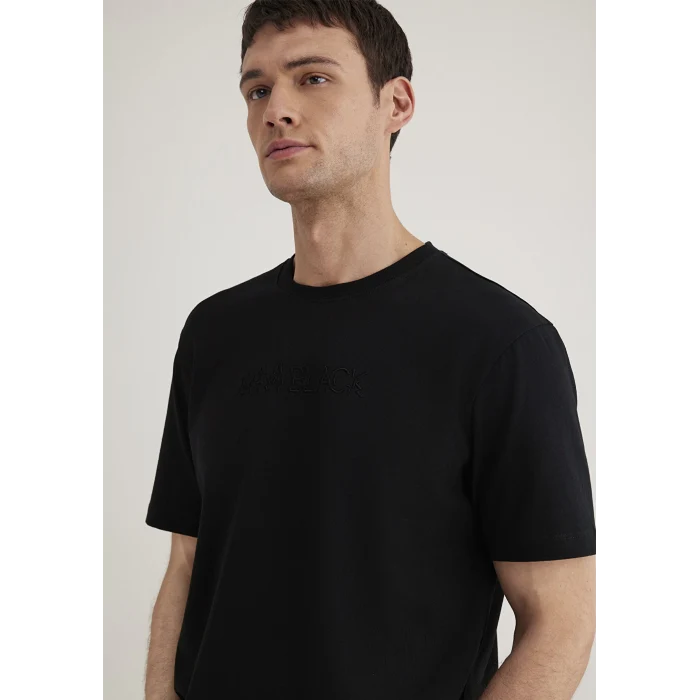 Mavi 0612644-900 Mavi Black Nakışlı Siyah Tişört