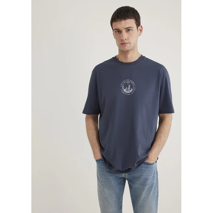 Mavi 0612627-70726 Baskılı Lacivert Tişört