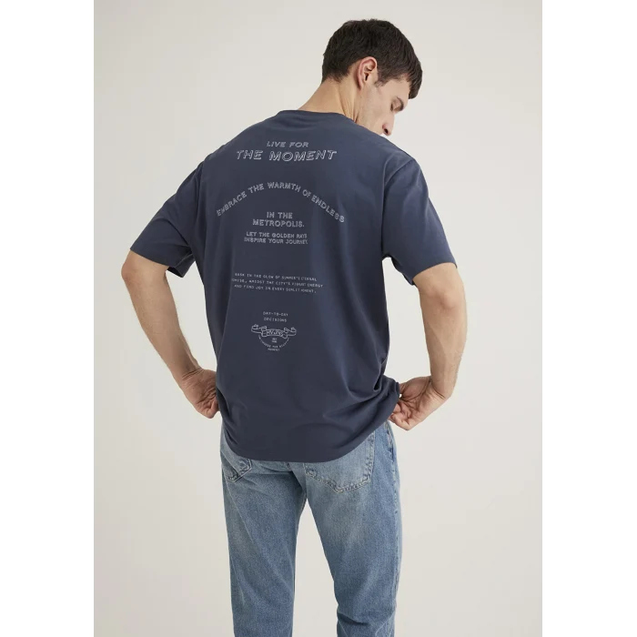 Mavi 0612627-70726 Baskılı Lacivert Tişört