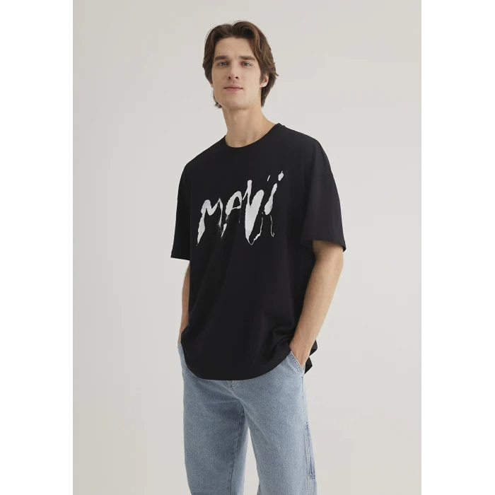 Mavi 0612469-900 Mavi Baskılı Siyah Tişört