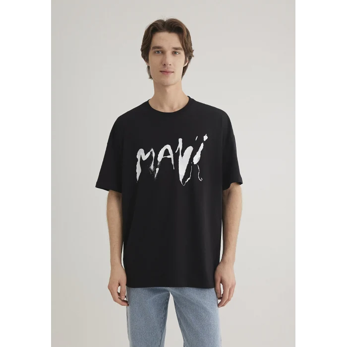 Mavi 0612469-900 Mavi Baskılı Siyah Tişört