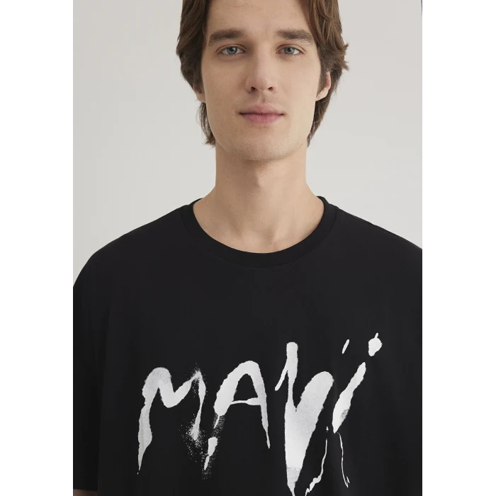 Mavi 0612469-900 Mavi Baskılı Siyah Tişört