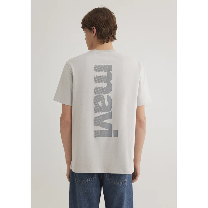 Mavi 0612522-70074 Mavi Logo Sırt Baskılı Gri Tişört