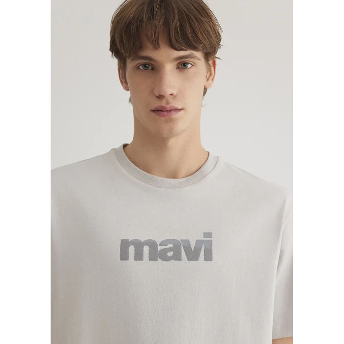 Mavi 0612522-70074 Mavi Logo Sırt Baskılı Gri Tişört