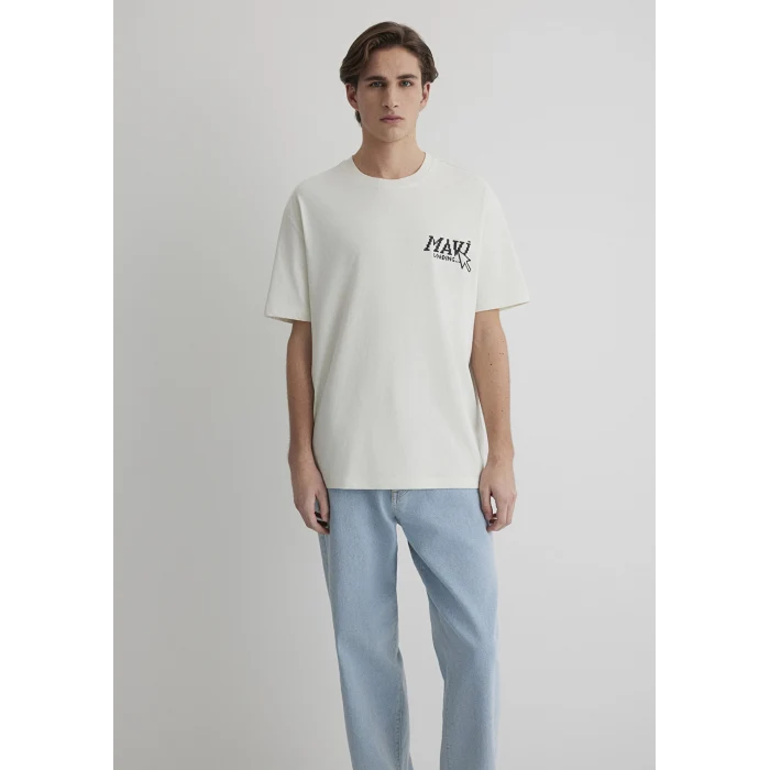 Mavi 0612572-70142 Baskılı Gri Tişört