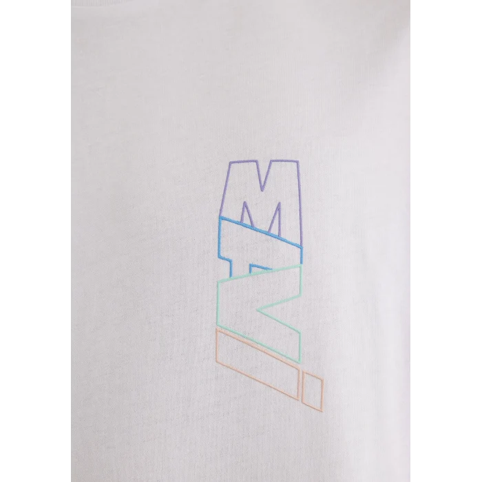 Mavi 0612350-620 Mavi Logo Sırt Baskılı Beyaz Tişört