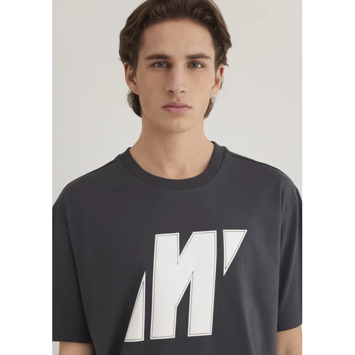 Mavi 0612751-80106 Mavi Pro Logo Antrasit Tişört