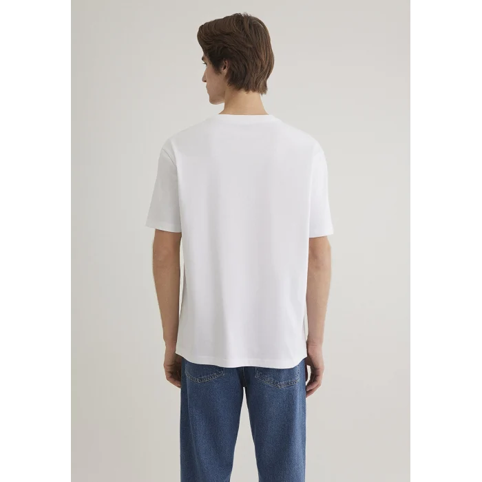 Mavi 0611745-620 Mavi Jeans Baskılı Beyaz Tişört