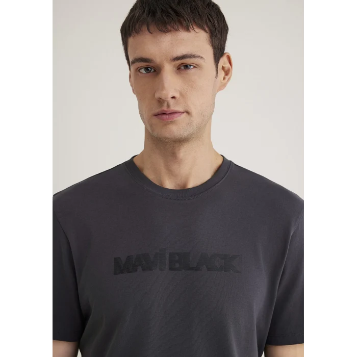 Mavi 0612643-80106 Mavi Black Baskılı Antrasit Tişört