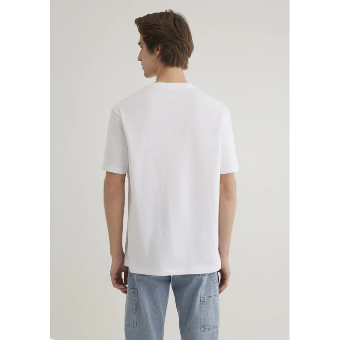 Mavi 0611711-620 Mavi Logo Baskılı Beyaz Tişört