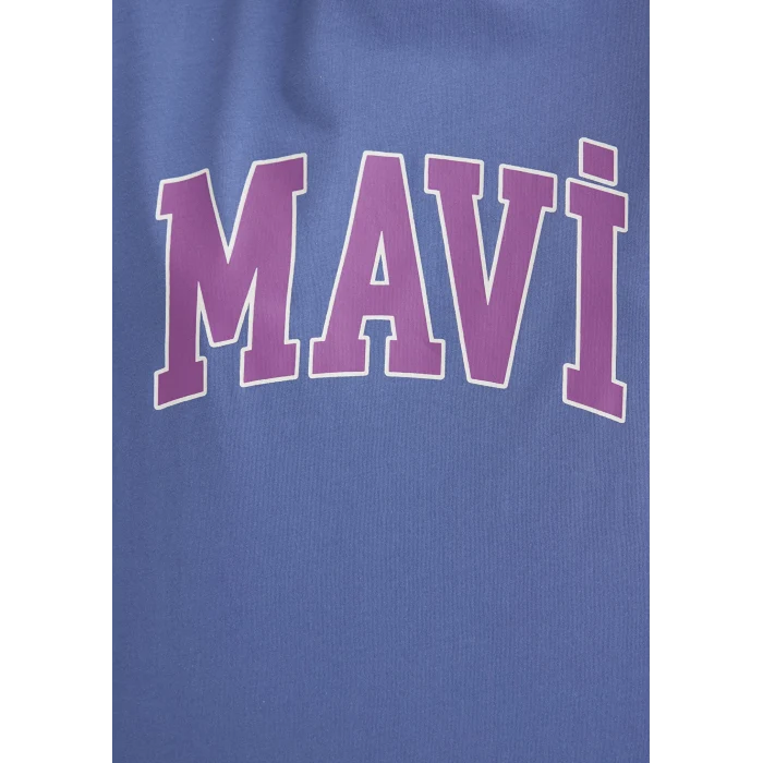 Mavi 1600843-70662 Mavi Logo Baskılı Mavi Tişört