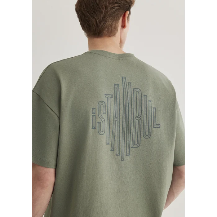 Mavi 0611882-80692 Sırt Baskılı Haki İstanbul Tişört