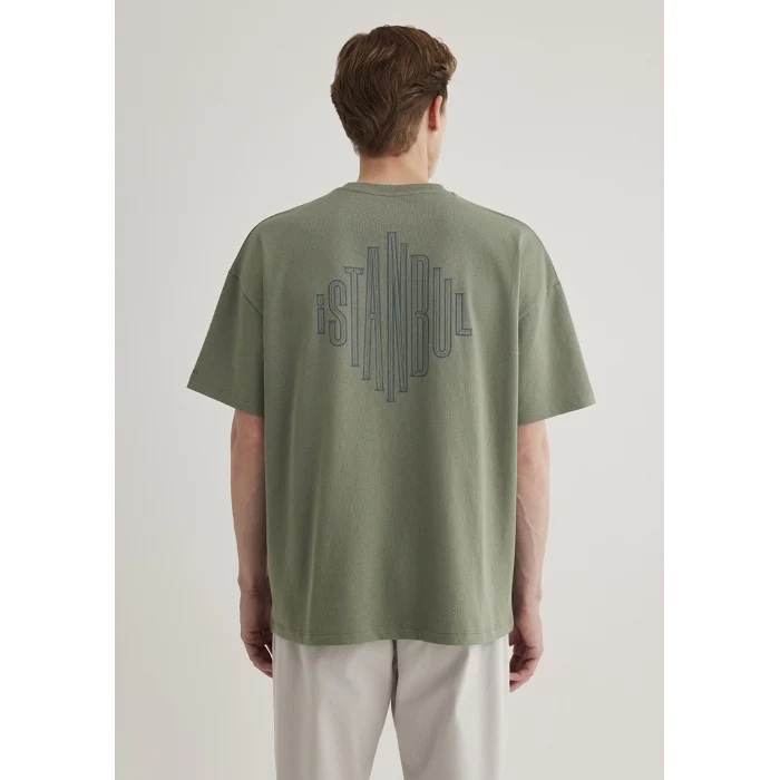 Mavi 0611882-80692 Sırt Baskılı Haki İstanbul Tişört
