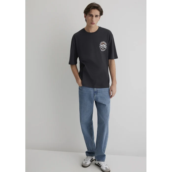 Mavi 0612702-70087 Kuru Kafa Baskılı Antrasit Tişört