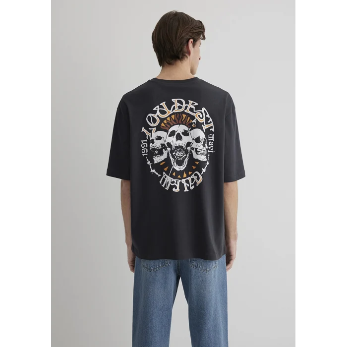 Mavi 0612702-70087 Kuru Kafa Baskılı Antrasit Tişört