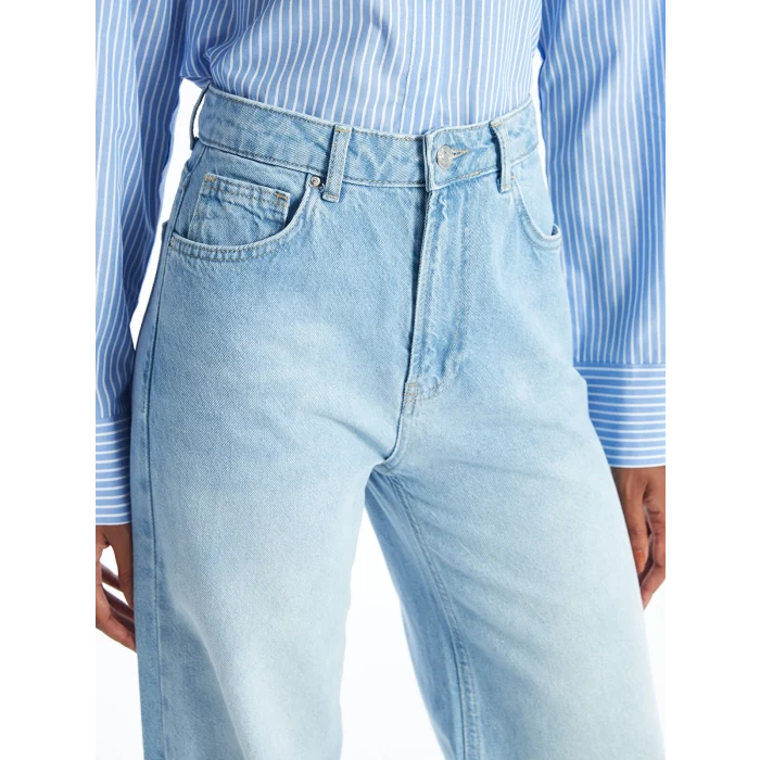 XSIDE Mavi Yüksek Bel Wideleg Kadın Jean Pantolon