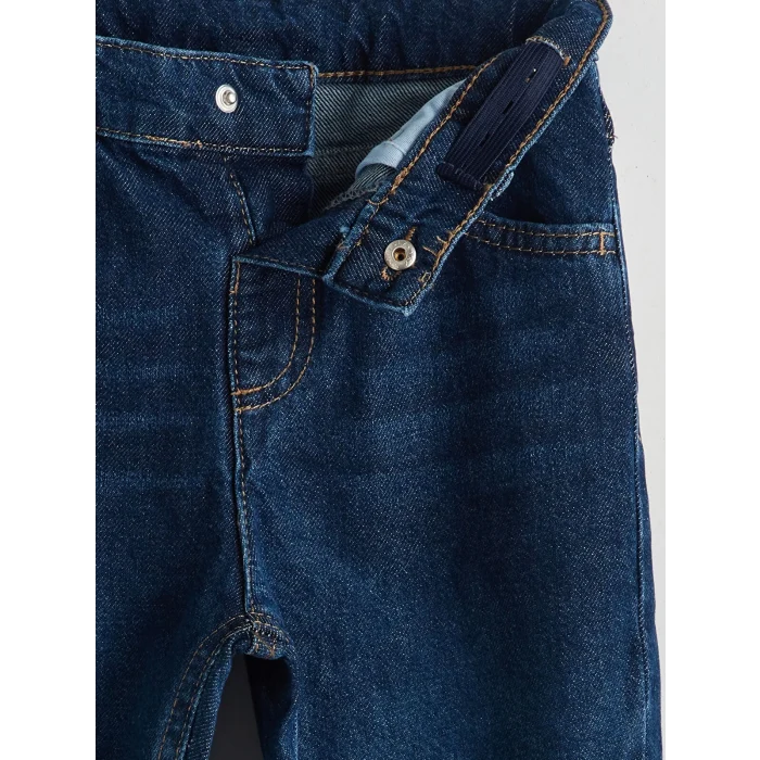 LCW Kids Indigo Beli Lastikli Erkek Bebek Jean Pantolon
