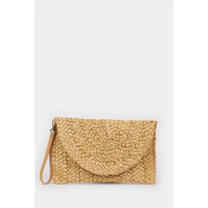 Defacto E1473 Bej Kadın Hasır El Çantası