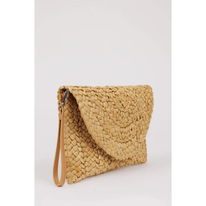 Defacto E1473 Bej Kadın Hasır El Çantası