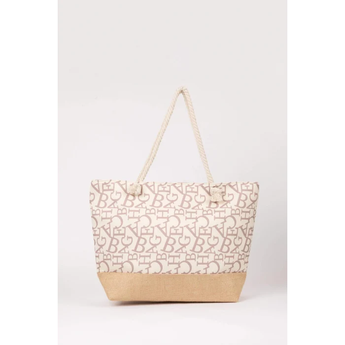 Defacto B9066 Pembe  Kadın Hasır Plaj Çantası