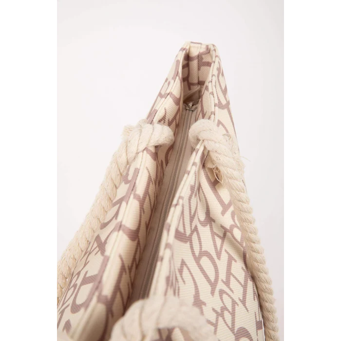 Defacto B9066 Pembe  Kadın Hasır Plaj Çantası