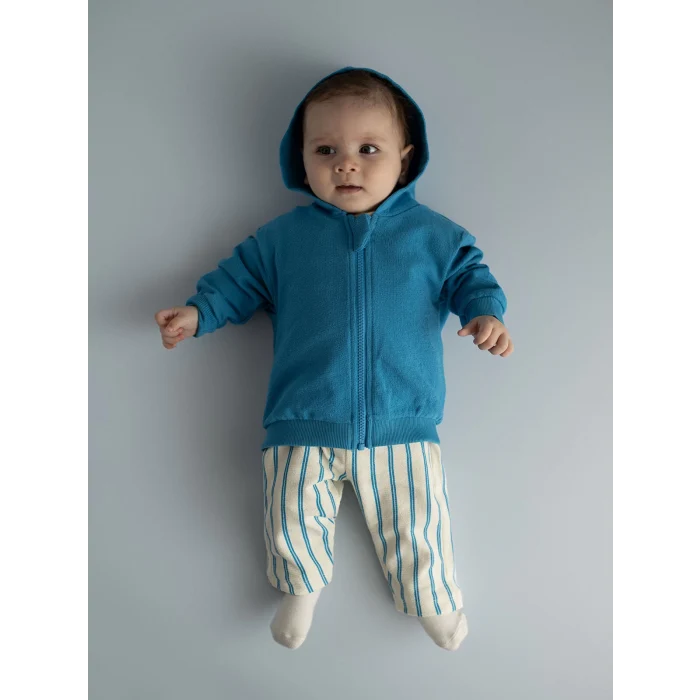 LCW baby Ekru Bisiklet Yaka Baskılı Erkek Bebek 3lü Takım