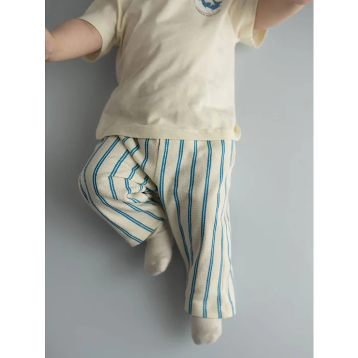 LCW baby Ekru Bisiklet Yaka Baskılı Erkek Bebek 3lü Takım