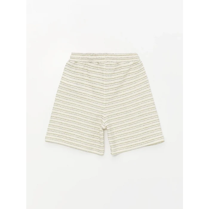 LCW Kids Yeşil Çizgili Kısa Kollu Erkek Çocuk Gömlek ve Şort