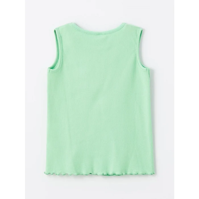 LCW Kids Yeşil Bisiklet Yaka Kız Bebek Bluz ve Şort 2li Takım