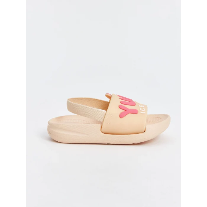 LCW STEPS Pembe Baskılı Kız Bebek Sandalet