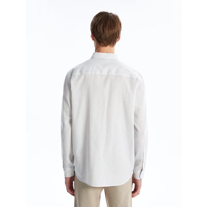 SOUTHBLUE Gri Slim Fit Uzun Kollu Poplin Erkek Gömlek