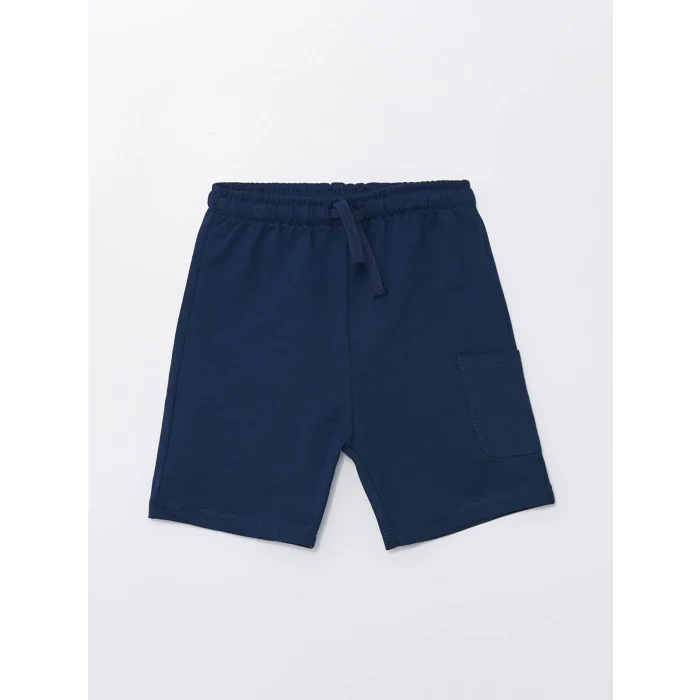 LCW Kids Yeşil Bisiklet Yaka Kısa Kollu Nakışlı Erkek Bebek Tişört ve Şort 2li Takım