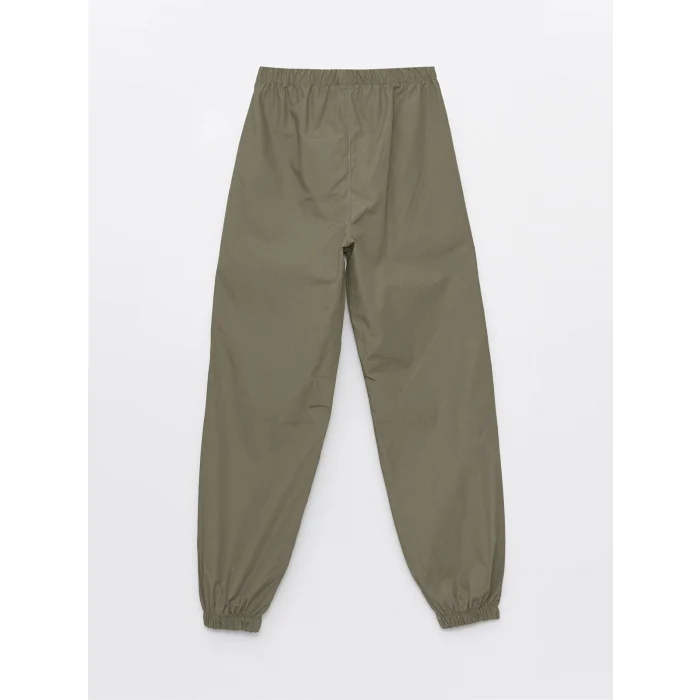 LCW Kids Haki Beli Lastikli Kız Çocuk Jogger Pantolon