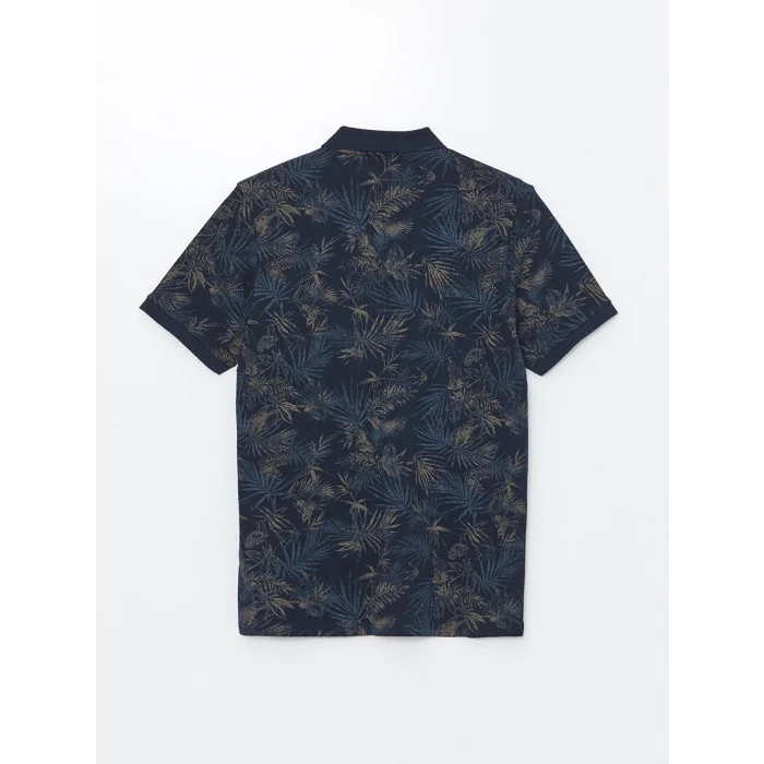 SOUTHBLUE Lacivert Polo Yaka Kısa Kollu Desenli Penye Erkek Tişört