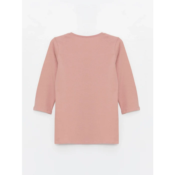 LCWAIKIKI Basic Pembe Kadın Bisiklet Yaka Düz Bluz